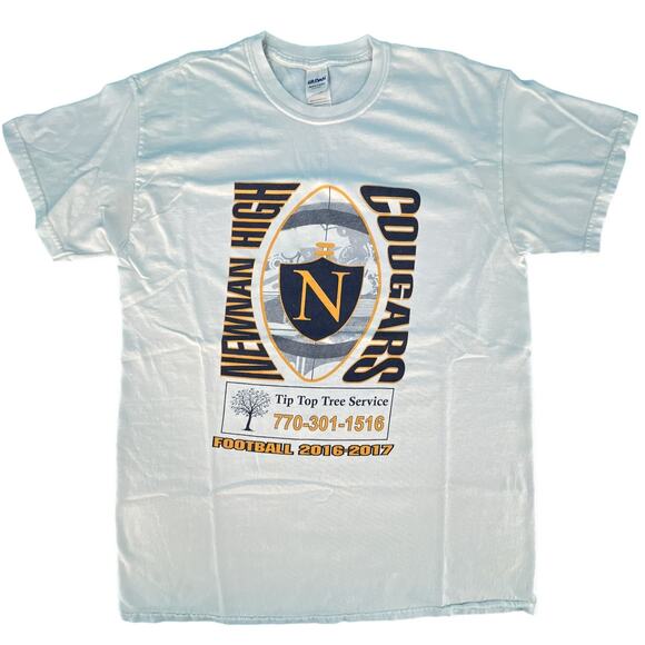 Newnan High School Cougars Football T-Shirt Short Sleeves Crew Neck Med 2016-17 - Picture 1 of 9